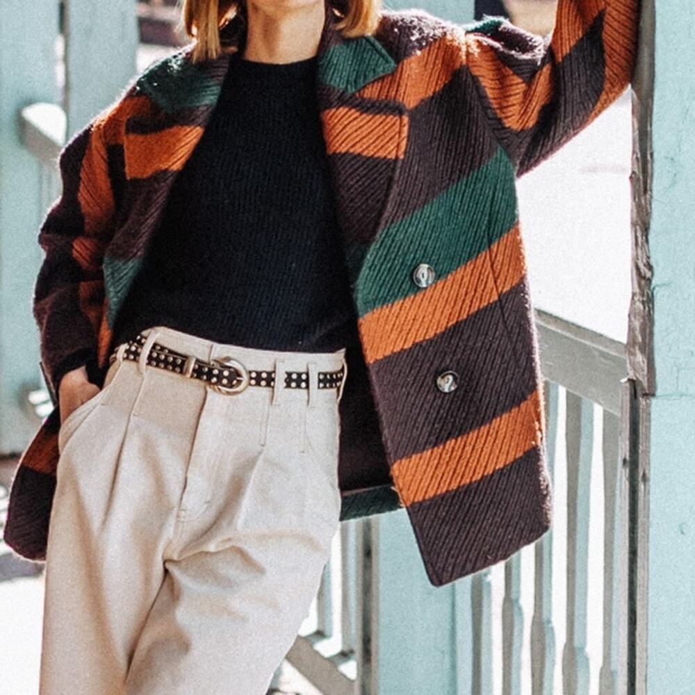 Ulla Johnson Woven Striped Emery Jacket Size Small